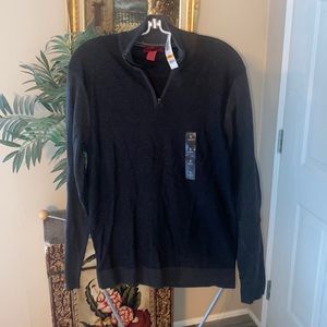 New Alfani Slim Fit Black Sweater stripes